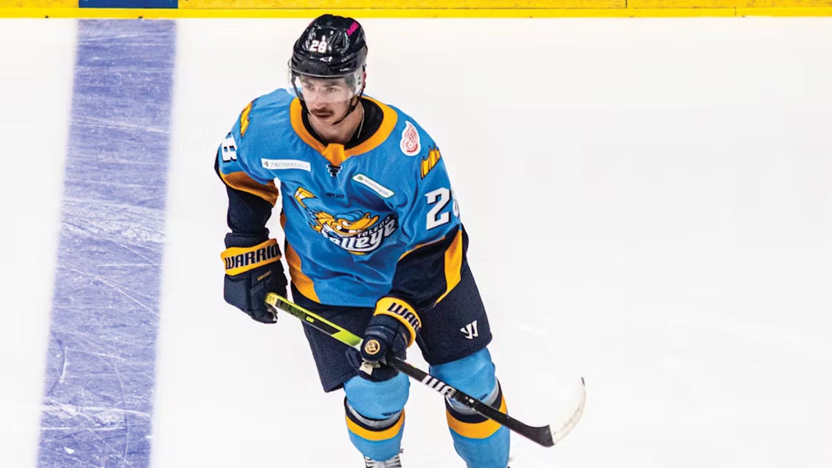 Action photo of Brandon Kruse of the Toledo Walleye
