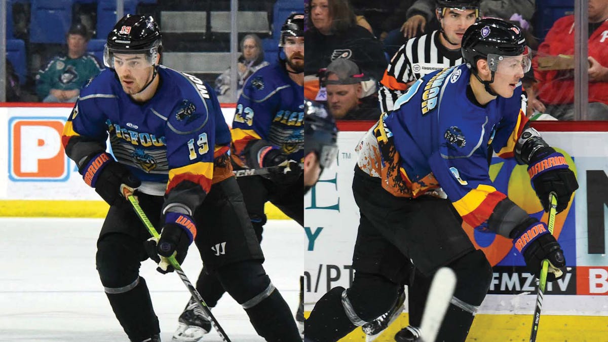 Action photos of Connor McMenamin and Powell Connor