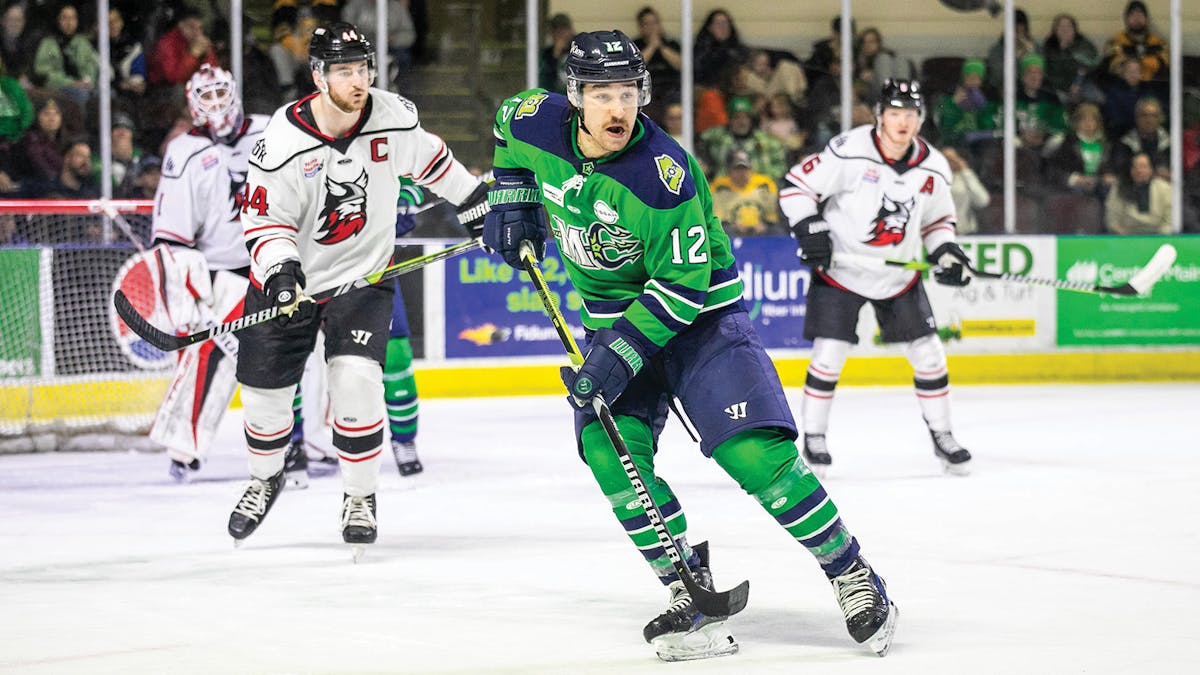 Action photo of Xander Lamppa of the Maine Mariners