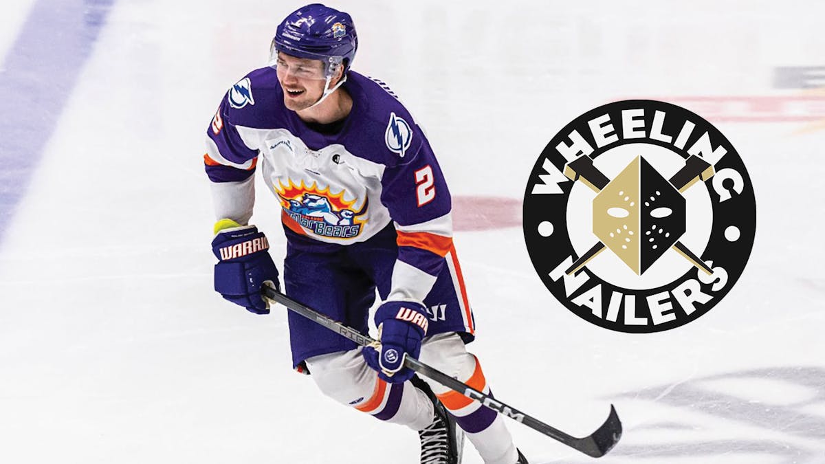 Action photo of Zachary Massicotte of the Wheeling Nailers