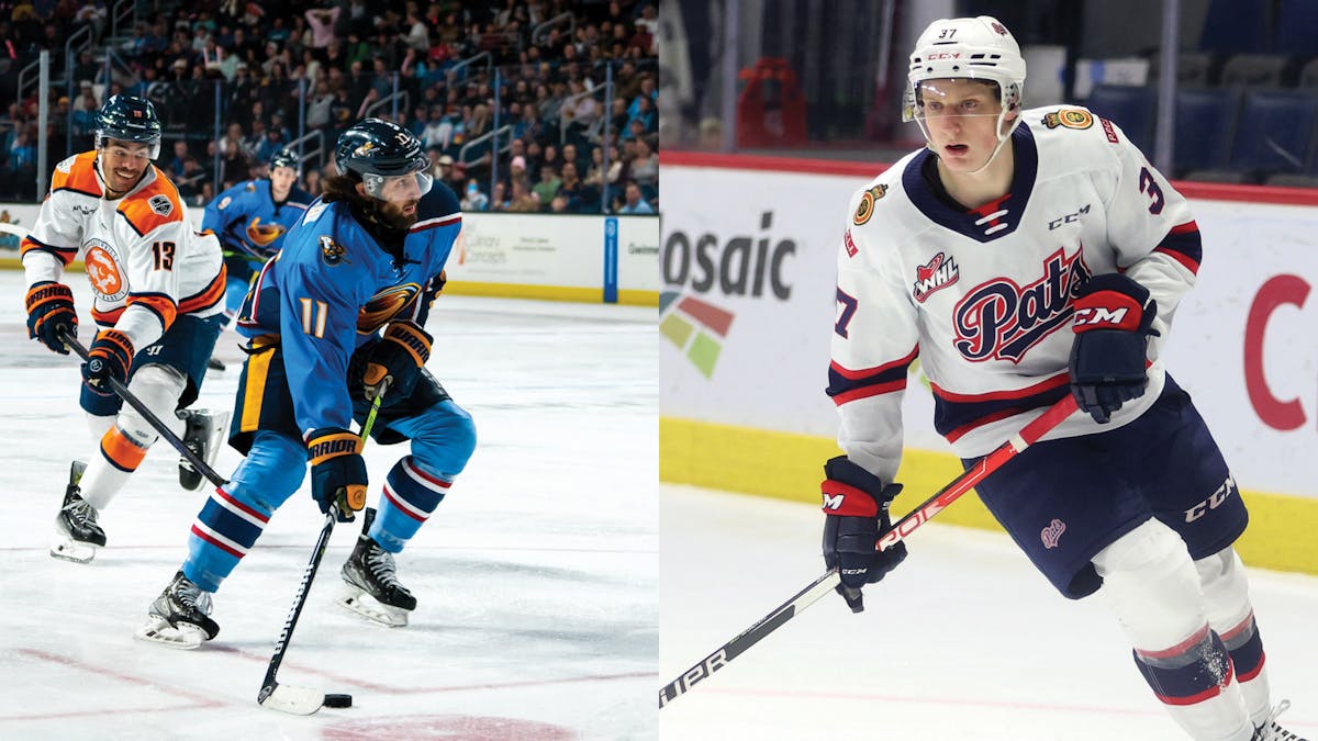 Action photos of Zach Yoder and Easton Armstrong