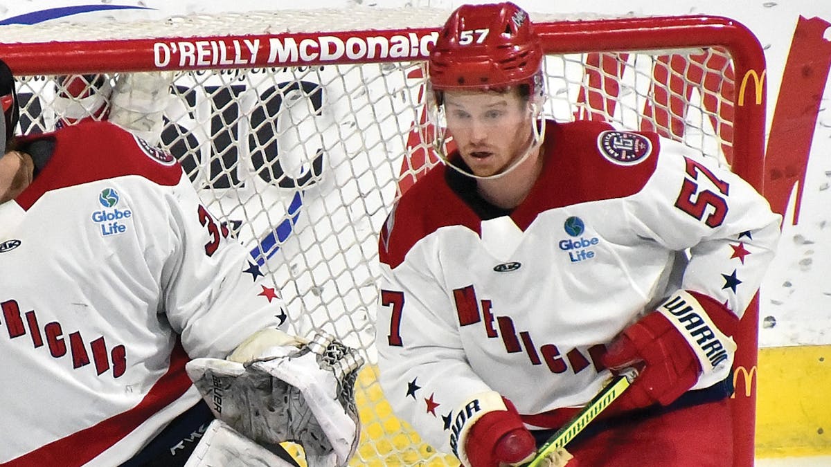 Action photo of Ty Famer of the Allen Americans