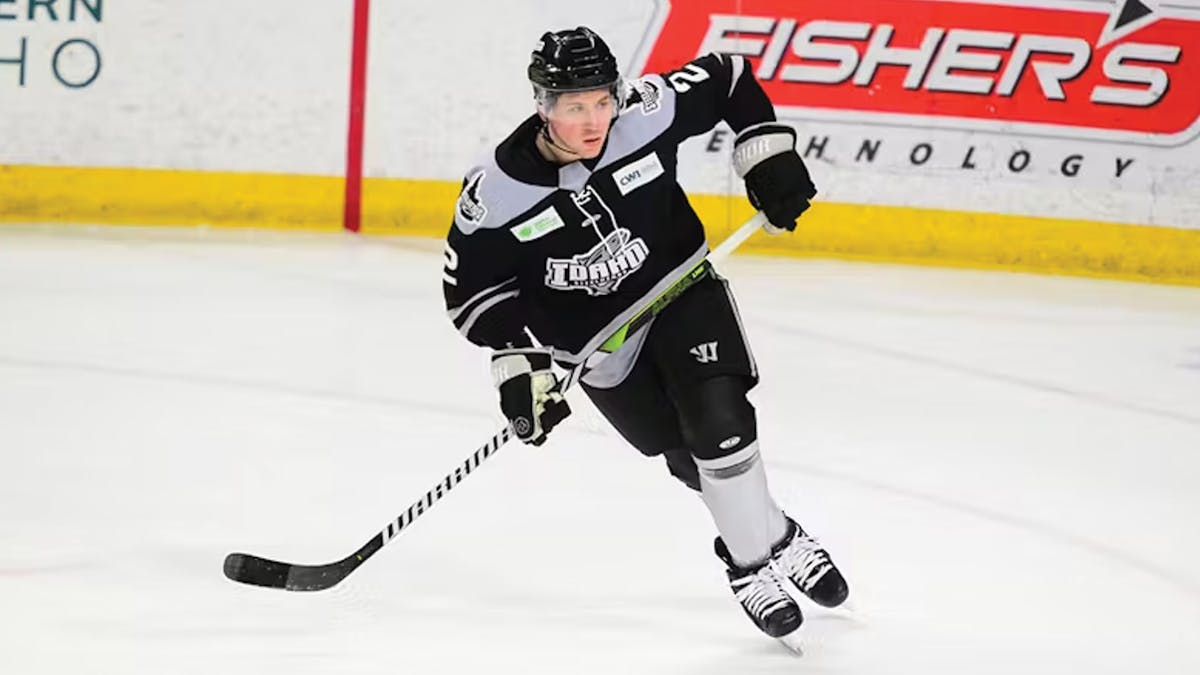 Action photo of Trevor Zins of the Idaho Steelheads