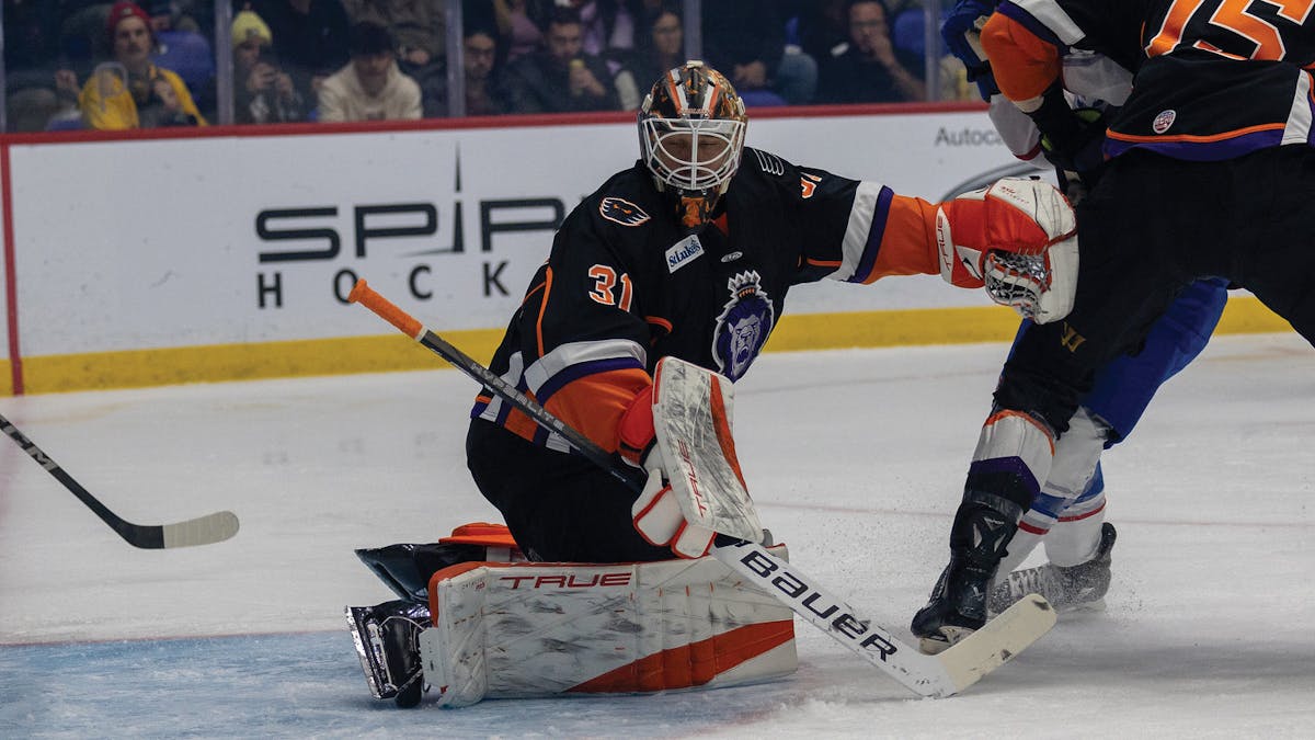 Action photo of Parker Gahagen of the Reading Royals