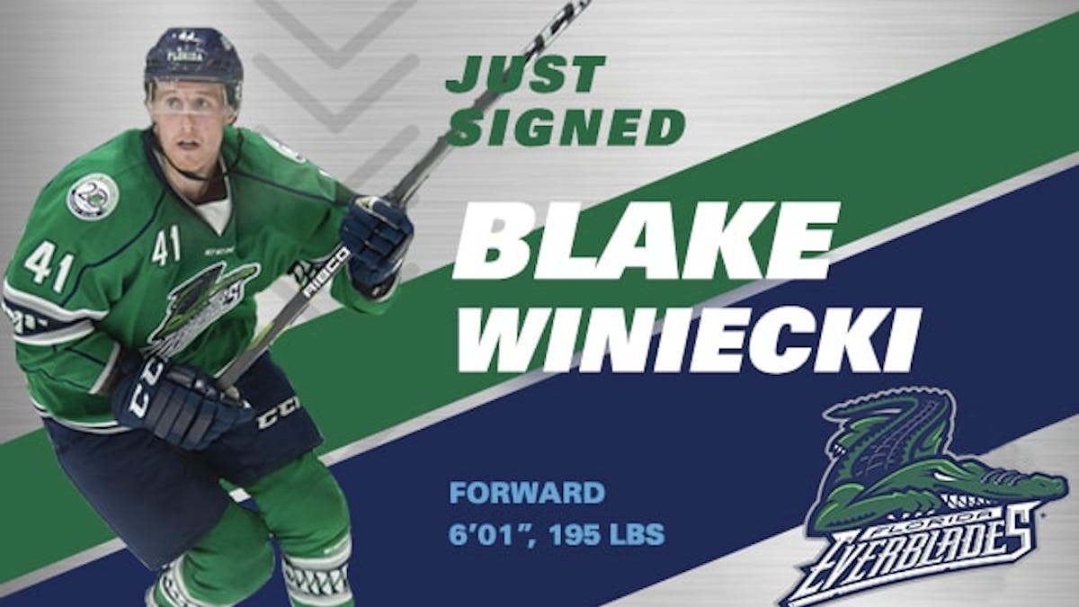 Everblades Bring Back Forward Blake Winiecki for 2018-19
