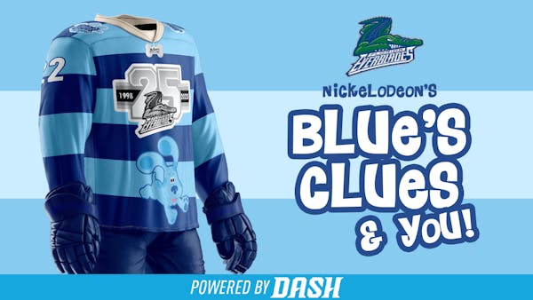 EVERBLADES TO HOLD JERSEY AUCTION FOR NICKELODEON BLUES CLUES & YOU NIGHT BENEFITTING ANIMAL REFUGEE CENTER