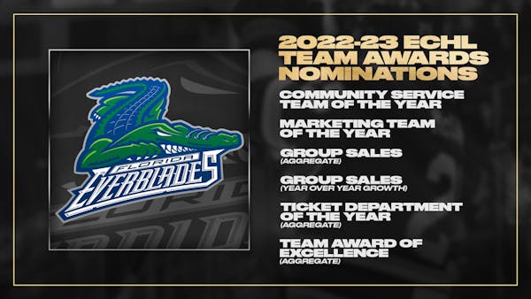FLORIDA EVERBLADES NOMINATED FOR MULTIPLE ECHL TEAM AWARDS