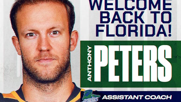 FORMER BLADE ANTHONY PETERS NAMED EVERBLADES ASSISTANT COACH