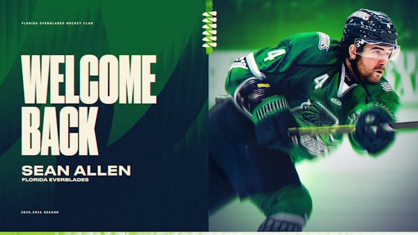 FLORIDA AGREES TO TERMS WITH DEFENSEMAN SEAN ALLEN