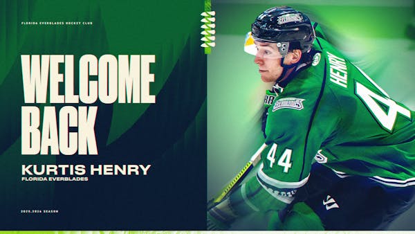 FLORIDA AGREES TO TERMS WITH DEFENSEMAN KURTIS HENRY