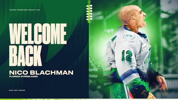 FLORIDA SIGNS DEFENSEMAN NICO BLACHMAN
