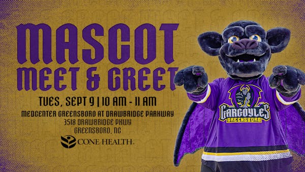 Gargoyles Mascot to Make First Public Appearance with MedCenter Visit and Fan Meet & Greet