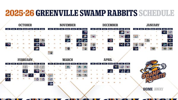 SWAMP RABBITS ANNOUNCE 2025-26 ECHL SCHEDULE