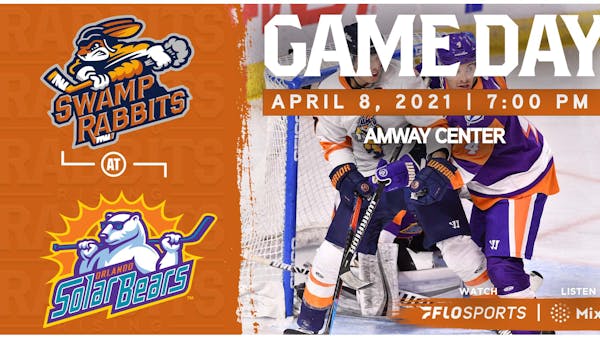 GAME PREVIEW (4/8/2021): SWAMP RABBITS at SOLAR BEARS, 7 PM