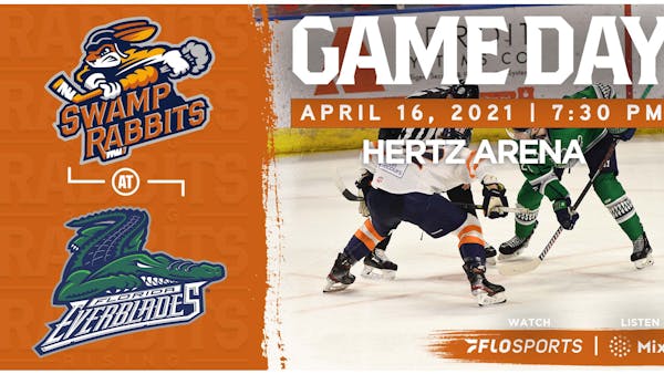 GAME PREVIEW (4/16/2021): SWAMP RABBITS at EVERBLADES, 7:30 PM