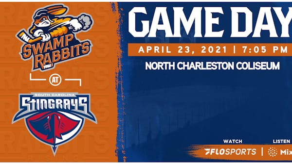 GAME PREVIEW (4/23/2021): SWAMP RABBITS at STINGRAYS, 7:05 PM