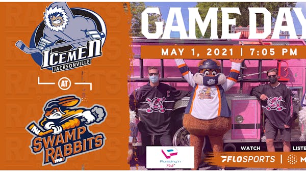 GAME PREVIEW (5/1/2021): SWAMP RABBITS vs. ICEMEN, 7:05 PM