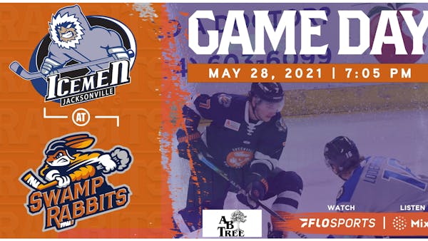 GAME PREVIEW (5/28/2021): SWAMP RABBITS vs. ICEMEN, 7:05 PM