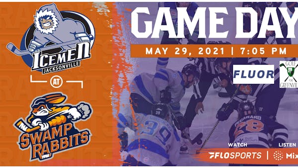 GAME PREVIEW (5/29/2021): SWAMP RABBITS vs. ICEMEN, 7:05 PM