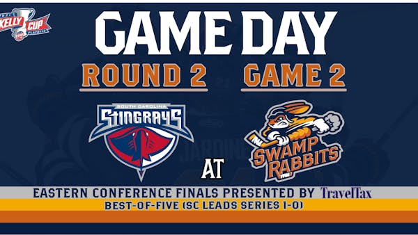 GAME PREVIEW (6/18/2021): SWAMP RABBITS vs. STINGRAYS, 7:05 PM EASTERN CONFERENCE FINALS (GAME 2)