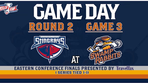 GAME PREVIEW (6/19/2021): SWAMP RABBITS vs. STINGRAYS, 7:05 PM EASTERN CONFERENCE FINALS (GAME 3)