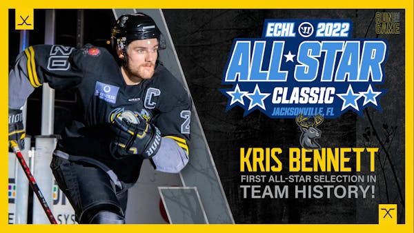 Captain Kris Bennett named 1st ECHL all-star selection in Heartlanders history