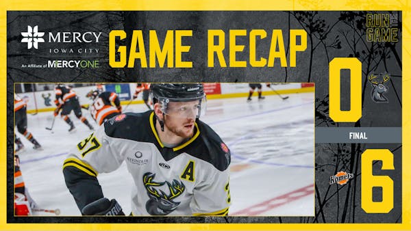 Heartlanders' winning streak halted Wednesday