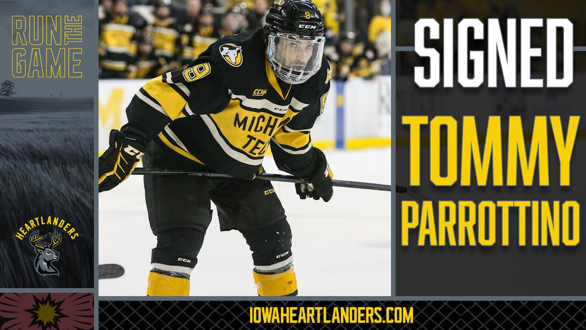 Heartlanders sign rising rookie Parrottino to ECHL deal