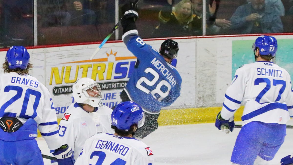 Merchant Hat-Trick Leads Steelheads to 7-4 Win over Wichita