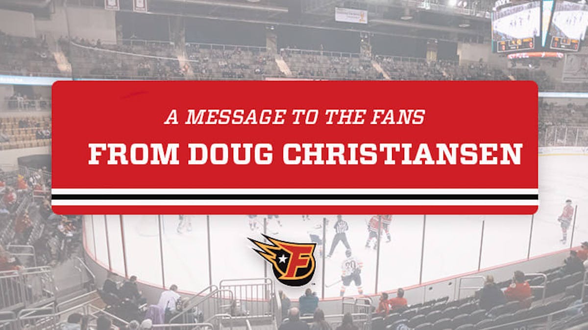 A letter to the fans from Doug Christiansen