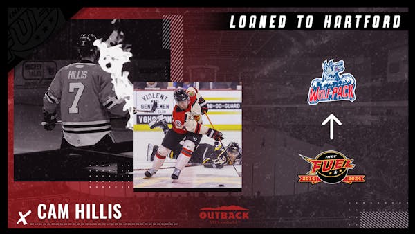 CAM HILLIS LOANED TO HARTFORD WOLF PACK