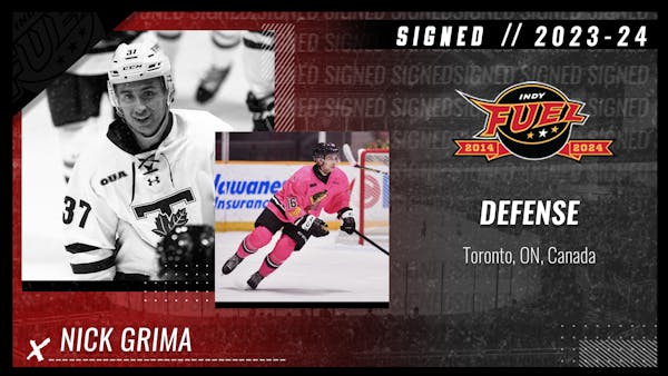 INDY SIGNS DEFENSEMAN NICK GRIMA