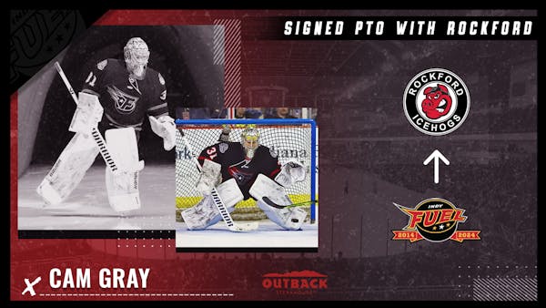 CAM GRAY SIGNS PTO WITH ROCKFORD ICEHOGS
