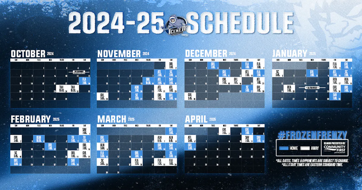 Jacksonville Icemen | Icemen Announce 2024-25 Regular Season Game Scheudule jacksonville-icemen-icemen-announce-2024-25-regular-season-game-scheudule