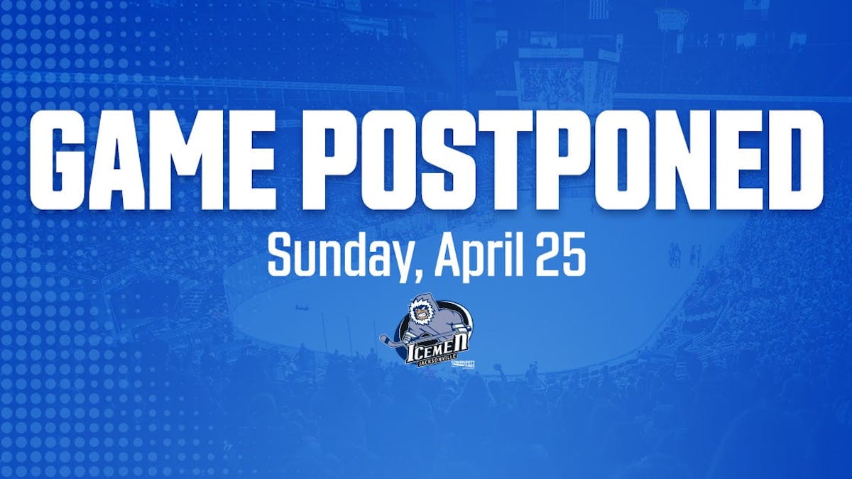 Sunday's Icemen Game is Postponed