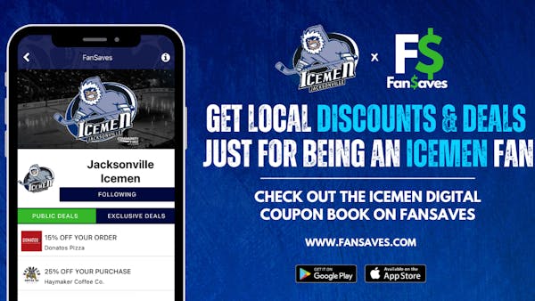 Jacksonville Icemen Partner with FanSaves to Offer Fans Digital Coupon Book
