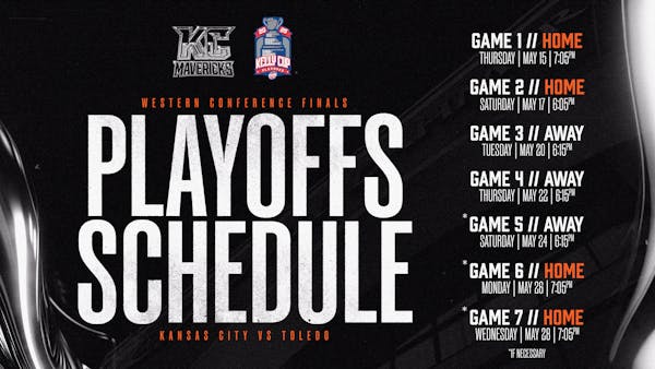 TICKETS NOW ON SALE FOR WESTERN CONFERENCE FINALS AS MAVERICKS FACE TOLEDO WALLEYE