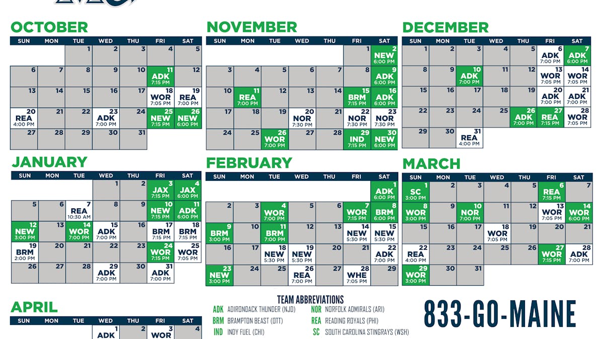 MARINERS ANNOUNCE FULL 2019-20 SCHEDULE
