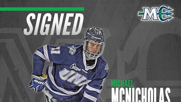 MARINERS SIGN FORMER UNH FORWARD MCNICHOLAS
