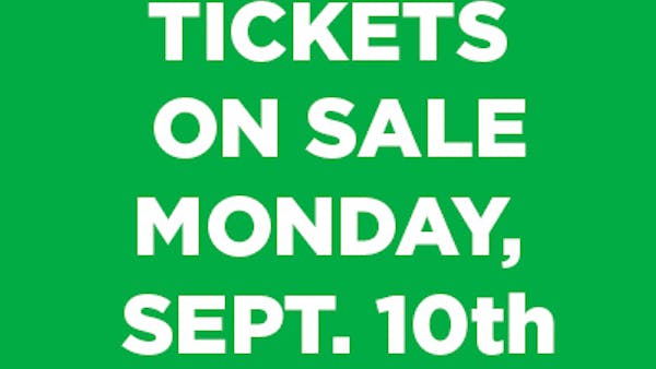 INDIVIDUAL GAME TICKETS ON SALE MONDAY, SEPT. 10th