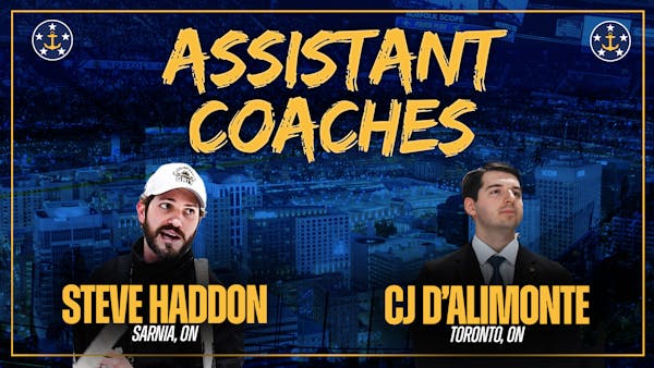 NEWS | Admirals Name Haddon And D’Alimonte Assistant Coaches