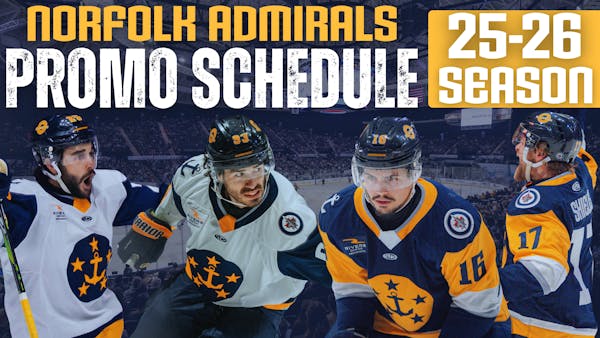 NEWS | Admirals Announce 2025-26 Promotional Schedule