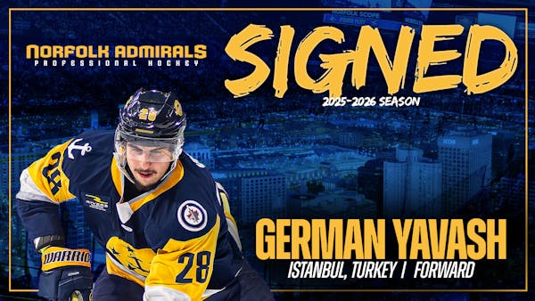 SIGNING | Scrappy Forward Yavash Re-Signs With The Admirals