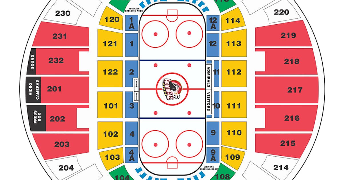 Admirals Issue Announcement on 2017-18 Seating Map | Norfolk Admirals
