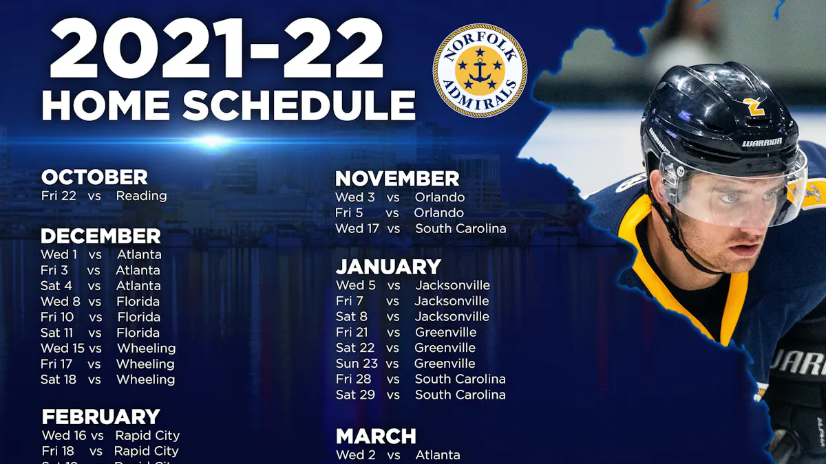 Admirals Announce Schedule For 2021-22 Season | Norfolk Admirals admirals-announce-schedule-for-2021-22-season-norfolk-admirals