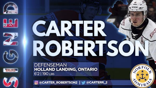 Admirals Sign Talented Defenseman Robertson