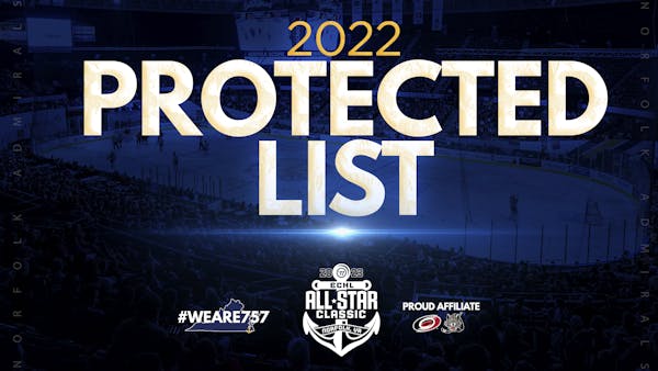Admirals Announce 2022 Protected List