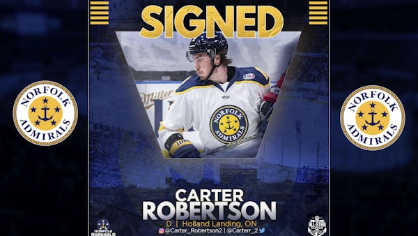 Carter Robertson Signs With Norfolk For Second Season