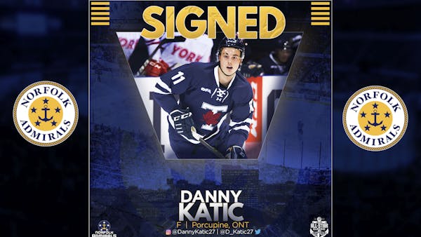 Admirals Ink Forward Katic For 2022-23 Season