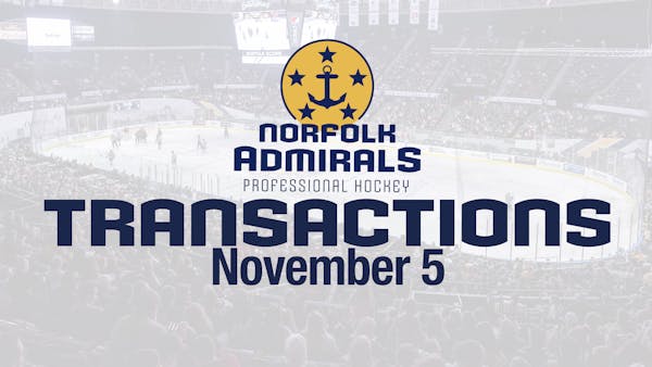 Admirals Transaction List | November 5